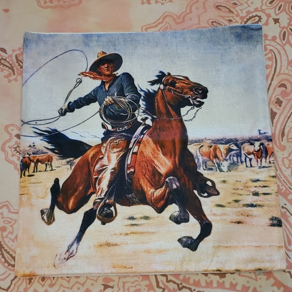 Horse Pillow Case. Western Cowboy Country. Ranch - Picture 2 of 13
